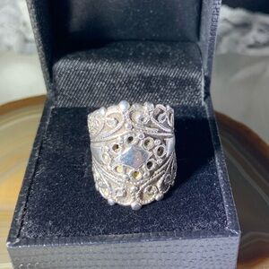 STERLING SILVER KNUCKLE TO KNUCKLE VINTAGE RING SIZE 5.5/6